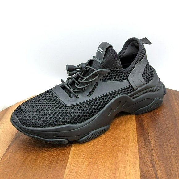 Steve Madden Milo Sneakers 10 M Black Athletic Shoe Running Performance Fashion - Picture 1 of 13